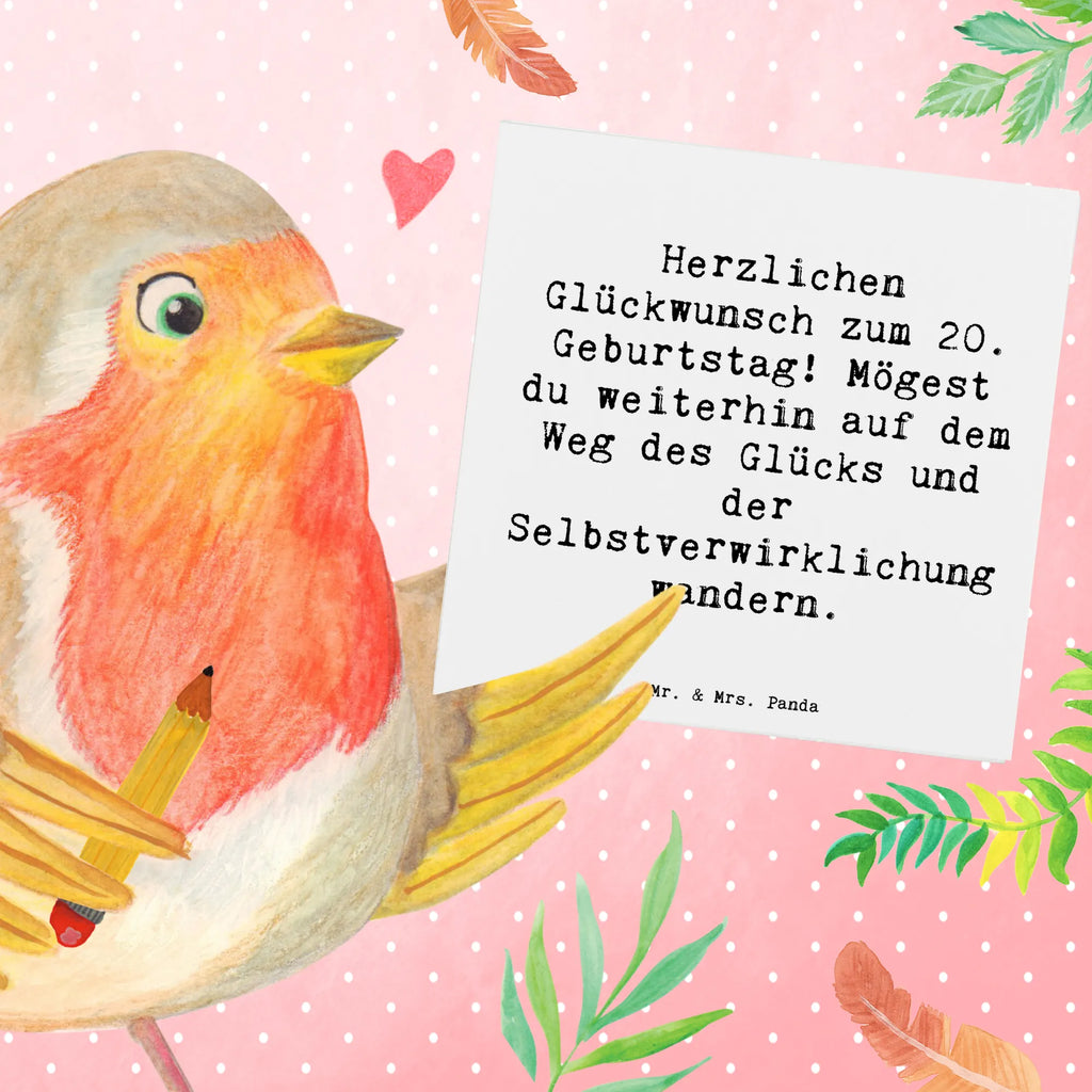 Deluxe Karte Spruch 20. Geburtstag Glückspfad Glückwunschkarte, Geburtstagskarte, Karte, Hochwertige Grußkarte, Grußkarte, Einladungskarte, Klappkarte, Hochwertige Klappkarte, Hochzeitskarte, Geburtstag, Geburtstagsgeschenk, Geschenk
