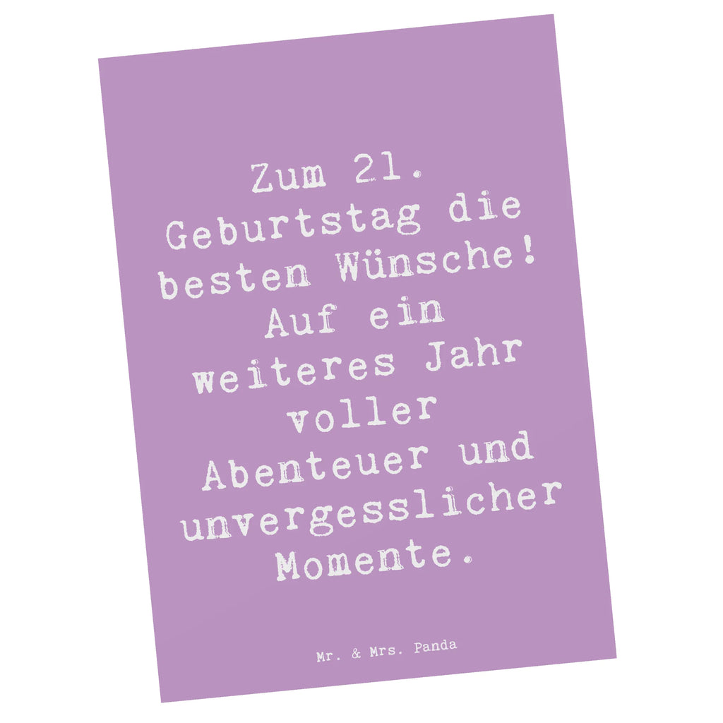 Postcard Saying Zum 21. Geburtstag die besten Wünsche! Auf ein weiteres Jahr voller Abenteuer und unvergesslicher Momente. Karte, Einladungskarten Geburtstag, Grußkarte, Ansichtskarte, Einladung Geburtstag, Ansichtskarten, Einladung, Dankeskarte, Postkarte, Geburtstagskarte, Einladungskarte, Geschenkkarte, Geburtstag, Geburtstagsgeschenk, Geschenk