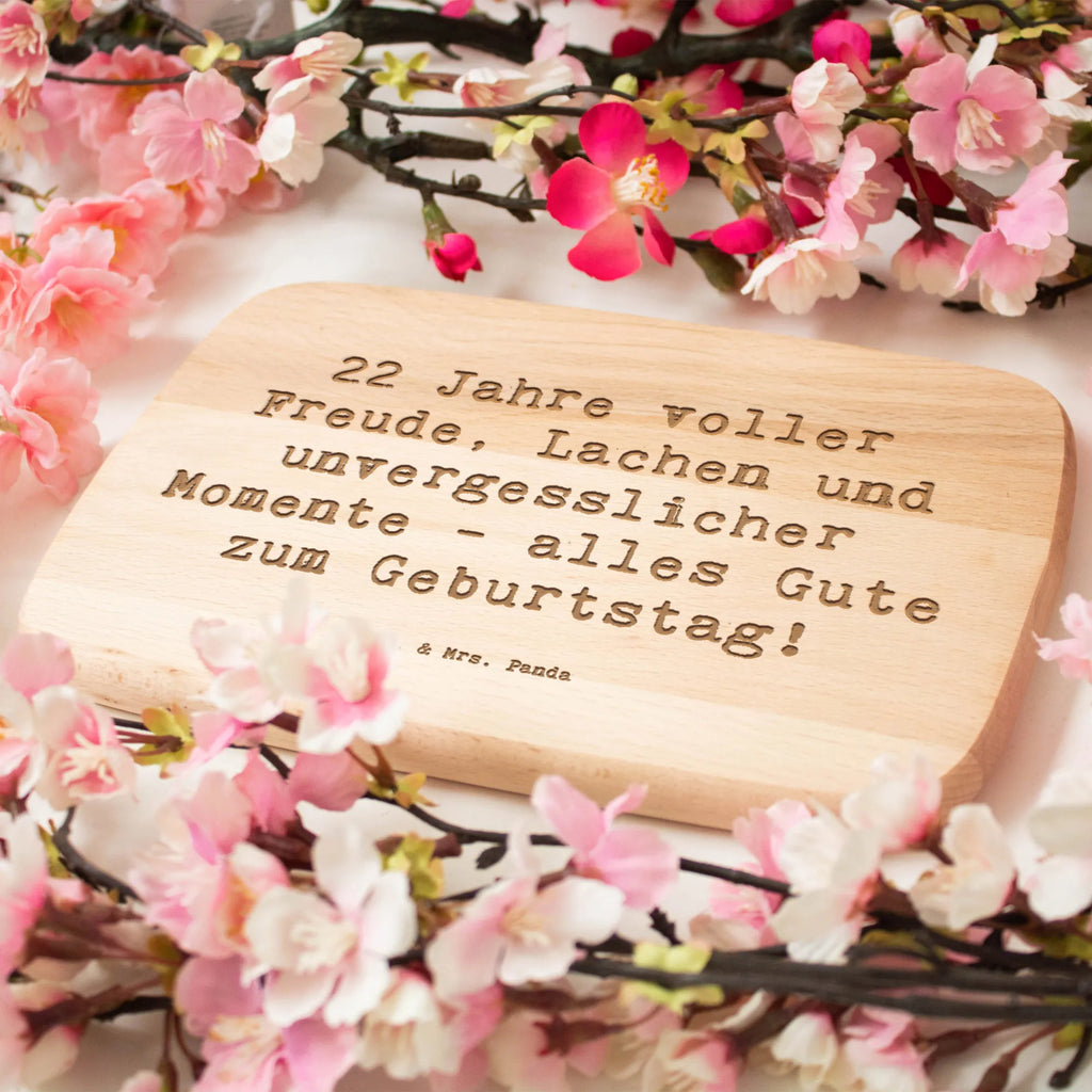 Holzbrett Spruch 22. Geburtstag Freude Schneidebrett, Frühstücksbrett, Küchenbrett, Frühstücksbrettchen, Holzbrett, Schneidebrett Holz, Geburtstag, Geburtstagsgeschenk, Geschenk