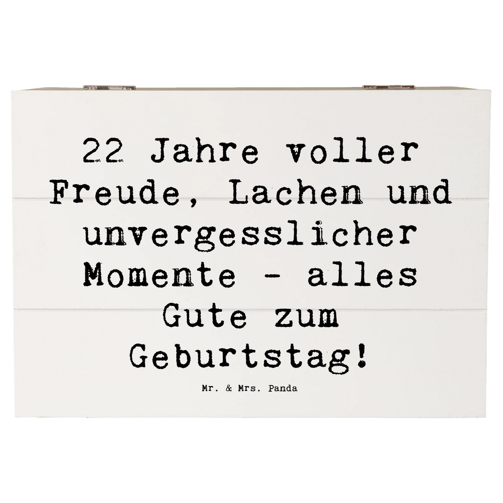 Holzkiste Spruch 22. Geburtstag Freude Geschenkdose, Truhe, Schatulle, Schatzkiste, XXL, Holzkiste, Kiste, Dekokiste, Aufbewahrungsbox, Erinnerungskiste, Erinnerungsbox, Geschenkbox, Geburtstag, Geburtstagsgeschenk, Geschenk