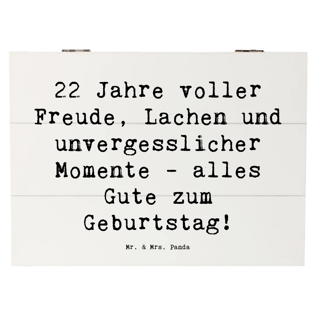 Holzkiste Spruch 22. Geburtstag Freude Geschenkdose, Truhe, Schatulle, Schatzkiste, XXL, Holzkiste, Kiste, Dekokiste, Aufbewahrungsbox, Erinnerungskiste, Erinnerungsbox, Geschenkbox, Geburtstag, Geburtstagsgeschenk, Geschenk