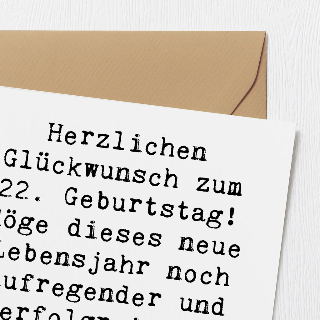 Deluxe Card Saying Herzlichen Glückwunsch zum 22. Geburtstag! Möge dieses neue Lebensjahr noch aufregender und erfolgreicher werden als die vorherigen. Hochwertige Klappkarte, Karte, Hochwertige Grußkarte, Klappkarte, Geburtstagskarte, Einladungskarte, Hochzeitskarte, Glückwunschkarte, Grußkarte, Geburtstag, Geburtstagsgeschenk, Geschenk