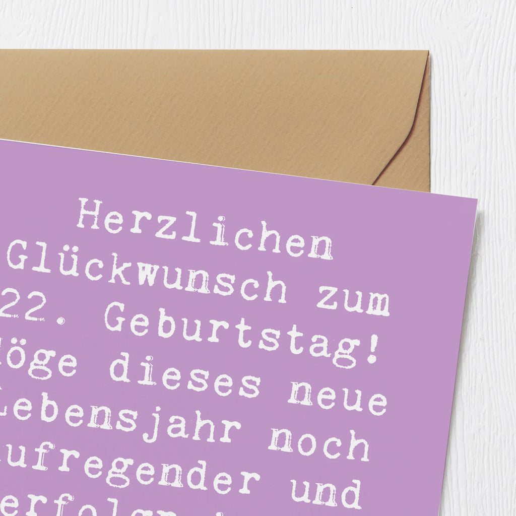 Deluxe Card Saying Herzlichen Glückwunsch zum 22. Geburtstag! Möge dieses neue Lebensjahr noch aufregender und erfolgreicher werden als die vorherigen. Hochwertige Klappkarte, Karte, Hochwertige Grußkarte, Klappkarte, Geburtstagskarte, Einladungskarte, Hochzeitskarte, Glückwunschkarte, Grußkarte, Geburtstag, Geburtstagsgeschenk, Geschenk