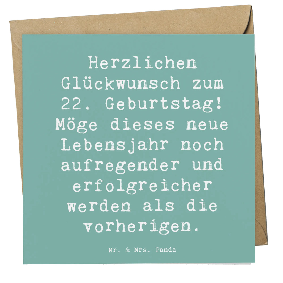 Deluxe Karte Spruch 22. Geburtstag faltkarte, Klappkarte, Grußkarte, doppelkarte, Glückwunschkarte, anlasskarte, Geschenk, Geburtstag, Geburtstagsgeschenk