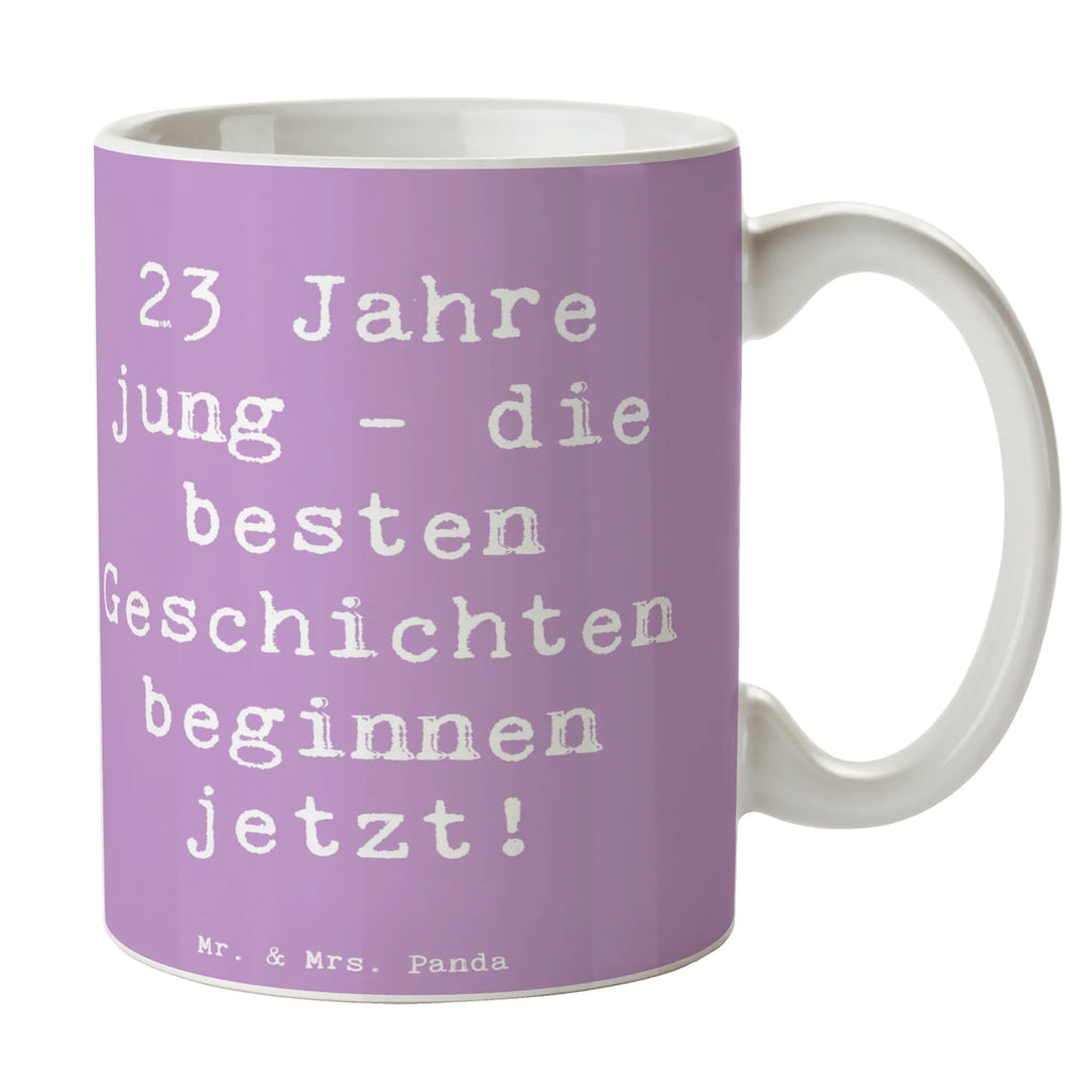 Tasse Spruch 23. Geburtstag Geschichten Kaffeetasse, Keramiktasse, Tasse mit Motiven, Tasse, Porzellantasse, Tasse mit Zitaten, Bürotasse, Teetasse, Geschenktasse, Geburtstag, Geburtstagsgeschenk, Geschenk