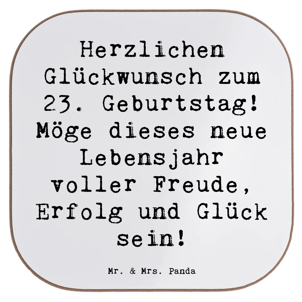 Square coaster Saying Herzlichen Glückwunsch zum 23. Geburtstag! Möge dieses neue Lebensjahr voller Freude, Erfolg und Glück sein! Untersetzer Design, Untersetzer, Untersetzer Gläser, Bierdeckel, Getränkeuntersetzer, Untersetzer für Gläser, Untersetzer aus Holz, Holzuntersetzer, Tassen Untersetzer, Glasuntersetzer, Untersetzer Holz, Korkuntersetzer, Geburtstag, Geburtstagsgeschenk, Geschenk