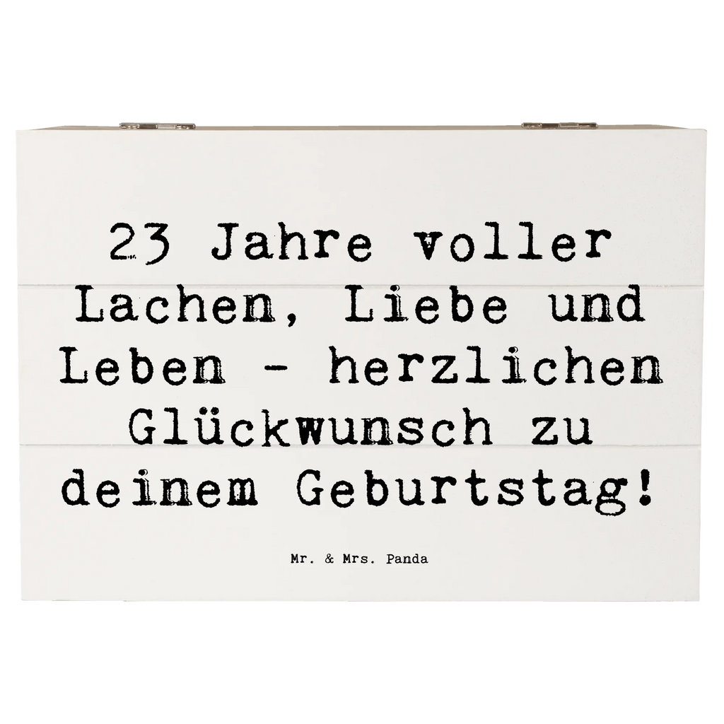 Wooden chest Saying 23 Jahre voller Lachen, Liebe und Leben - herzlichen Glückwunsch zu deinem Geburtstag! Geschenkbox, Schatulle, Kiste, Holzkiste, XXL, Erinnerungskiste, Aufbewahrungsbox, Geschenkdose, Schatzkiste, Dekokiste, Truhe, Erinnerungsbox, Geburtstag, Geburtstagsgeschenk, Geschenk