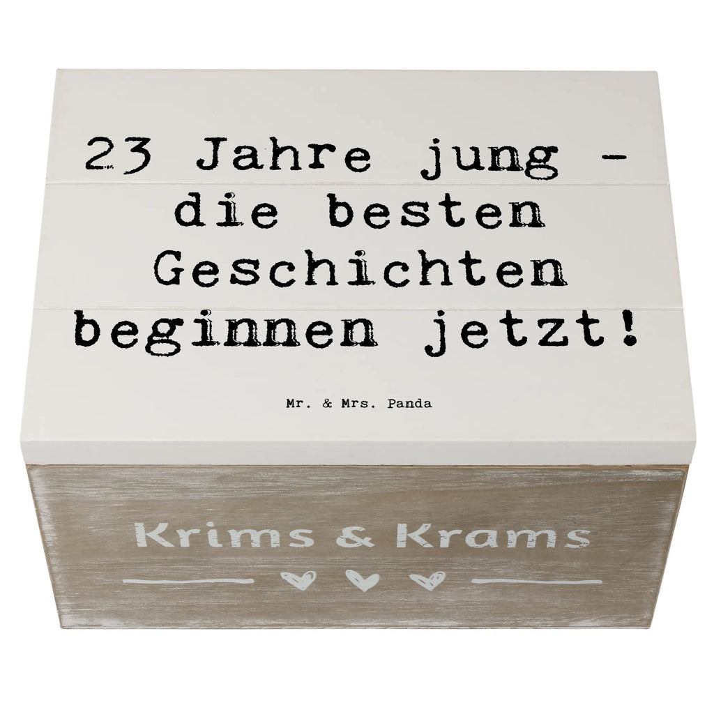Holzkiste Spruch 23. Geburtstag Geschichten Schatzkiste, Aufbewahrungsbox, Erinnerungsbox, Dekokiste, Schatulle, XXL, Erinnerungskiste, Truhe, Geschenkbox, Kiste, Geschenkdose, Holzkiste, Geburtstag, Geburtstagsgeschenk, Geschenk
