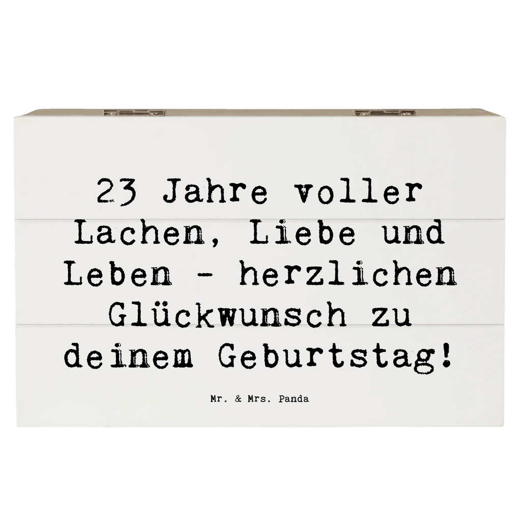 Wooden chest Saying 23 Jahre voller Lachen, Liebe und Leben - herzlichen Glückwunsch zu deinem Geburtstag! Geschenkbox, Schatulle, Kiste, Holzkiste, XXL, Erinnerungskiste, Aufbewahrungsbox, Geschenkdose, Schatzkiste, Dekokiste, Truhe, Erinnerungsbox, Geburtstag, Geburtstagsgeschenk, Geschenk