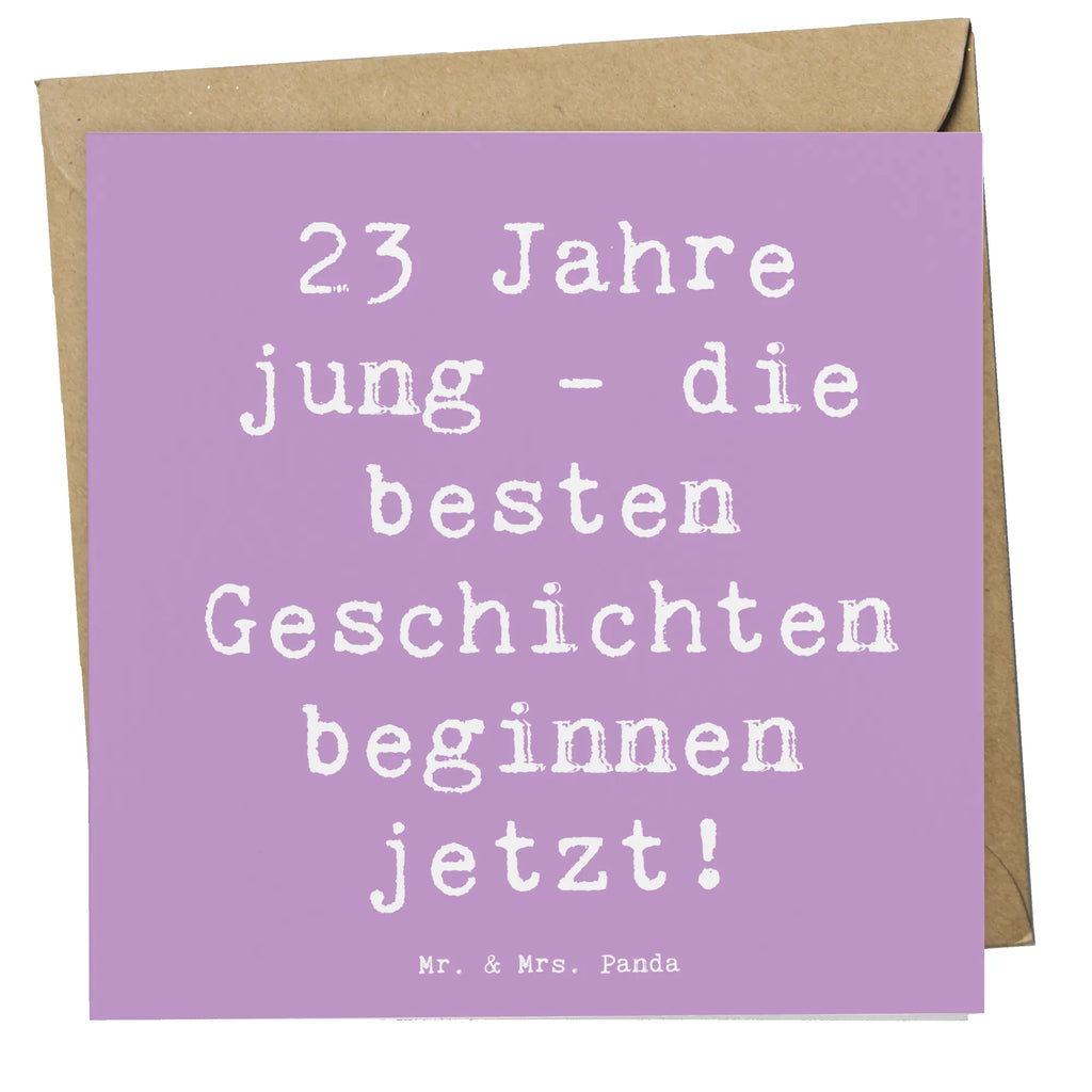 Deluxe Card Saying 23 Jahre jung - die besten Geschichten beginnen jetzt! Geburtstagskarte, Karte, Hochzeitskarte, Hochwertige Grußkarte, Grußkarte, Hochwertige Klappkarte, Glückwunschkarte, Klappkarte, Einladungskarte, Geburtstag, Geburtstagsgeschenk, Geschenk