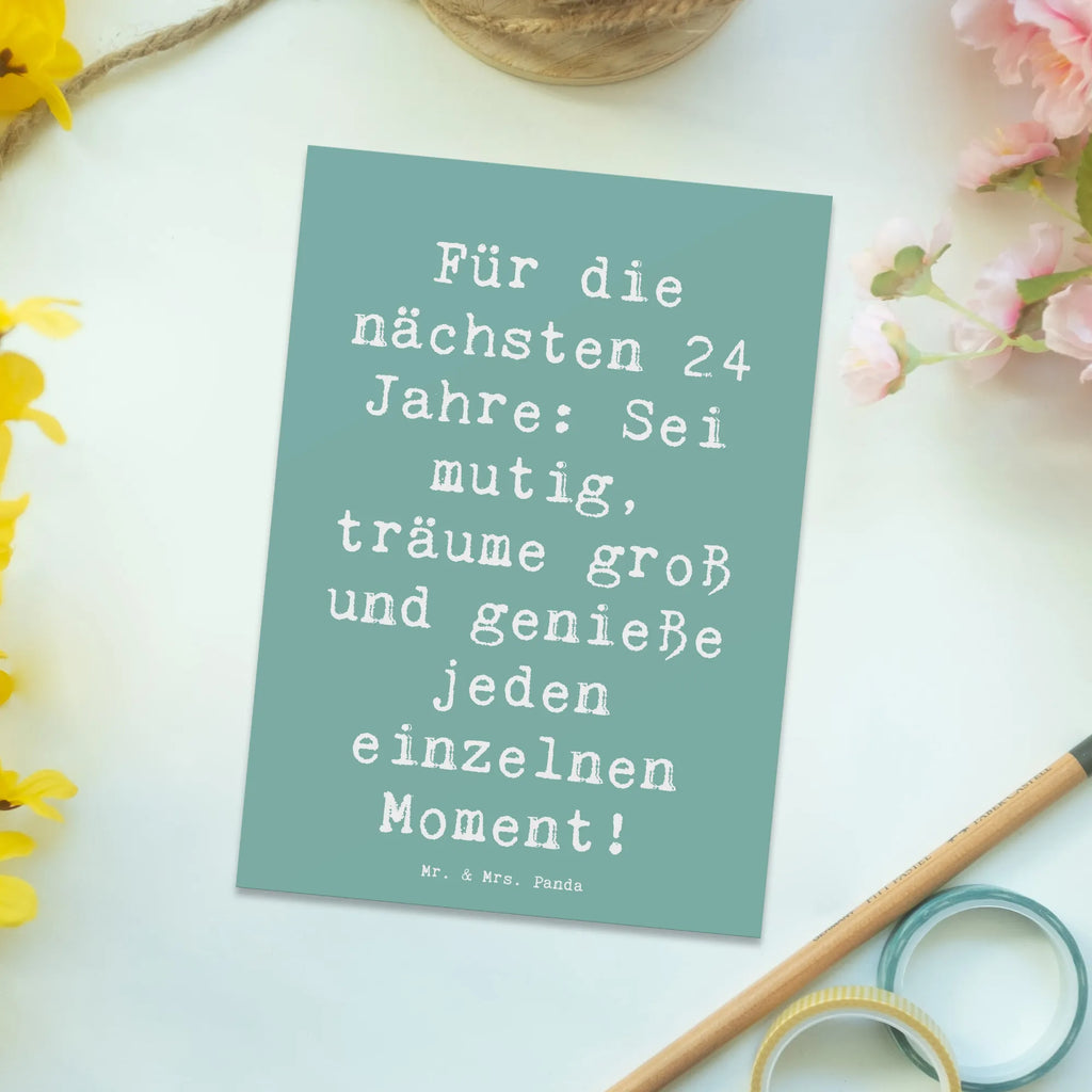 Postkarte Spruch 24. Geburtstag Mutig Träumen Geschenkkarte, Grußkarte, Dankeskarte, Karte, Einladungskarte, Postkarte, Ansichtskarten, Einladung, Ansichtskarte, Geburtstagskarte, Einladungskarten Geburtstag, Einladung Geburtstag, Geburtstag, Geburtstagsgeschenk, Geschenk