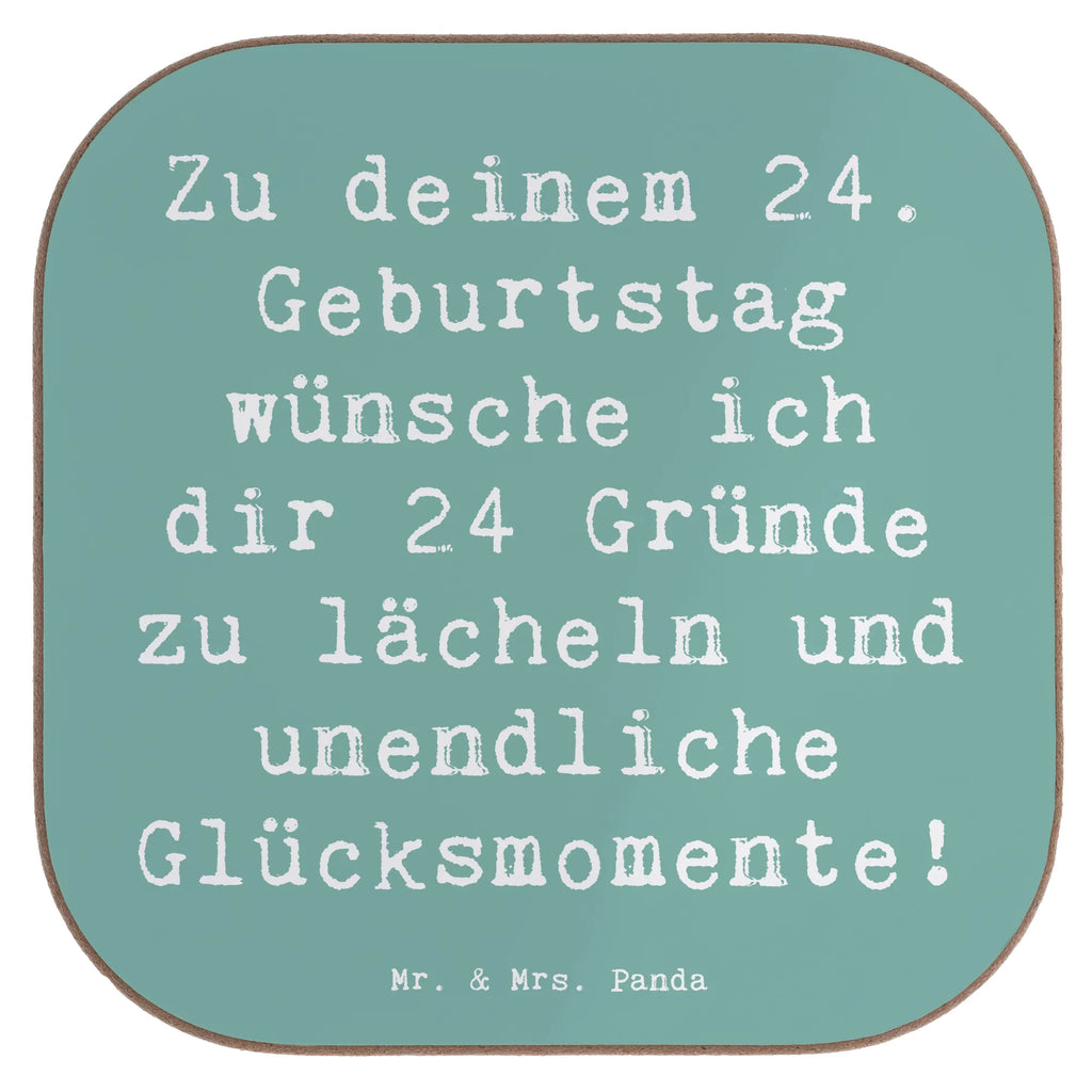 Square coaster Saying Zu deinem 24. Geburtstag wünsche ich dir 24 Gründe zu lächeln und unendliche Glücksmomente! Untersetzer Gläser, Untersetzer Design, Bierdeckel, Untersetzer, Holzuntersetzer, Getränkeuntersetzer, Untersetzer für Gläser, Glasuntersetzer, Untersetzer aus Holz, Korkuntersetzer, Untersetzer Holz, Tassen Untersetzer, Geburtstag, Geburtstagsgeschenk, Geschenk