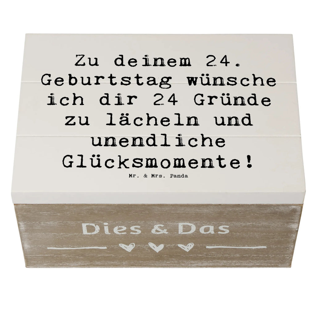 Holzkiste Spruch 24. Geburtstag Glück Aufbewahrungsbox, Holzkiste, Geschenkbox, Erinnerungskiste, Geschenkdose, Schatulle, Dekokiste, XXL, Kiste, Schatzkiste, Erinnerungsbox, Truhe, Geburtstag, Geburtstagsgeschenk, Geschenk
