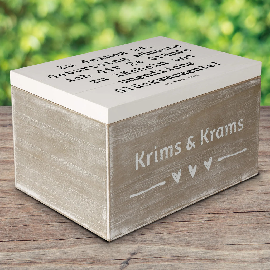 Holzkiste Spruch 24. Geburtstag Glück Aufbewahrungsbox, Holzkiste, Geschenkbox, Erinnerungskiste, Geschenkdose, Schatulle, Dekokiste, XXL, Kiste, Schatzkiste, Erinnerungsbox, Truhe, Geburtstag, Geburtstagsgeschenk, Geschenk