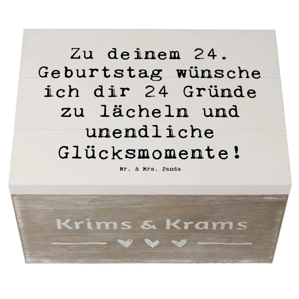Holzkiste Spruch 24. Geburtstag Glück Aufbewahrungsbox, Holzkiste, Geschenkbox, Erinnerungskiste, Geschenkdose, Schatulle, Dekokiste, XXL, Kiste, Schatzkiste, Erinnerungsbox, Truhe, Geburtstag, Geburtstagsgeschenk, Geschenk