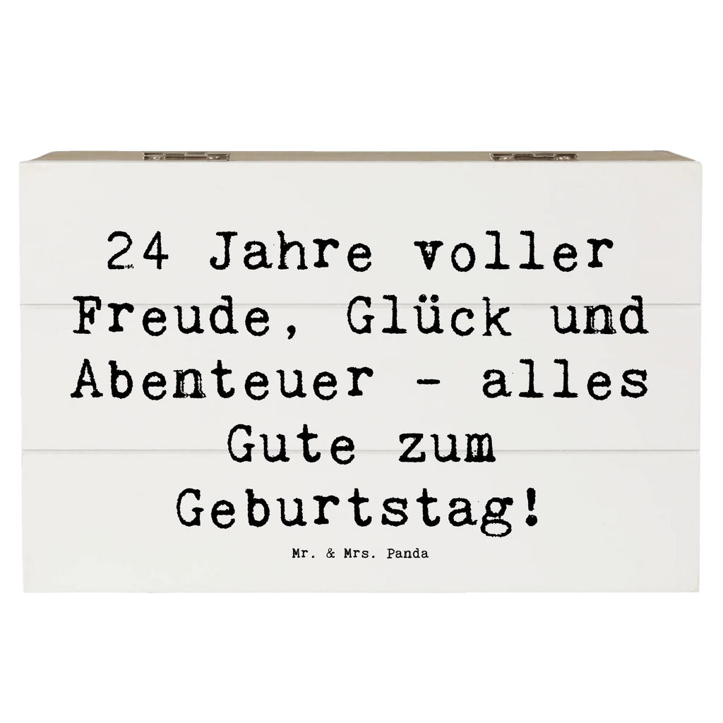 Holzkiste Spruch 24. Geburtstag Geschenkbox, XXL, Kiste, Erinnerungskiste, Geschenkdose, Schatulle, Schatzkiste, Aufbewahrungsbox, Erinnerungsbox, Dekokiste, Holzkiste, Truhe, Geburtstag, Geburtstagsgeschenk, Geschenk