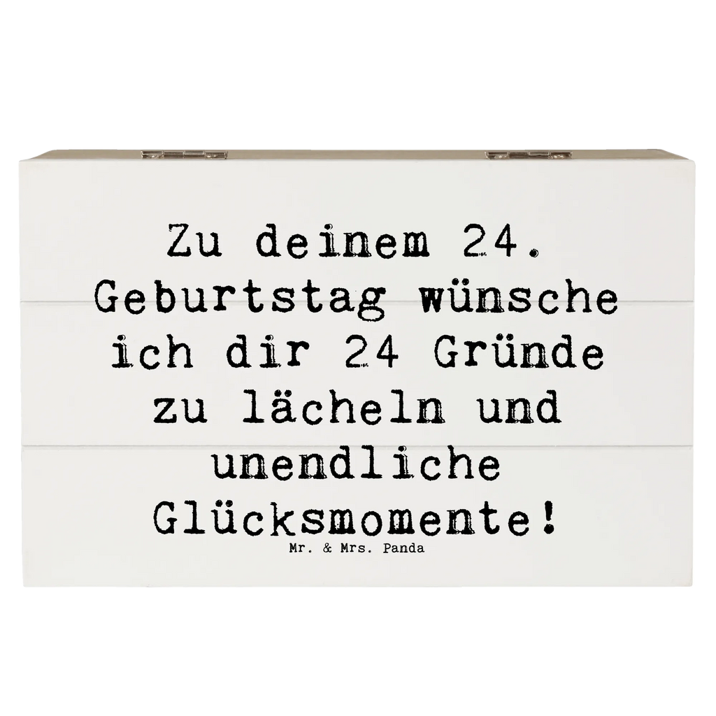 Holzkiste Spruch 24. Geburtstag Glück Aufbewahrungsbox, Holzkiste, Geschenkbox, Erinnerungskiste, Geschenkdose, Schatulle, Dekokiste, XXL, Kiste, Schatzkiste, Erinnerungsbox, Truhe, Geburtstag, Geburtstagsgeschenk, Geschenk