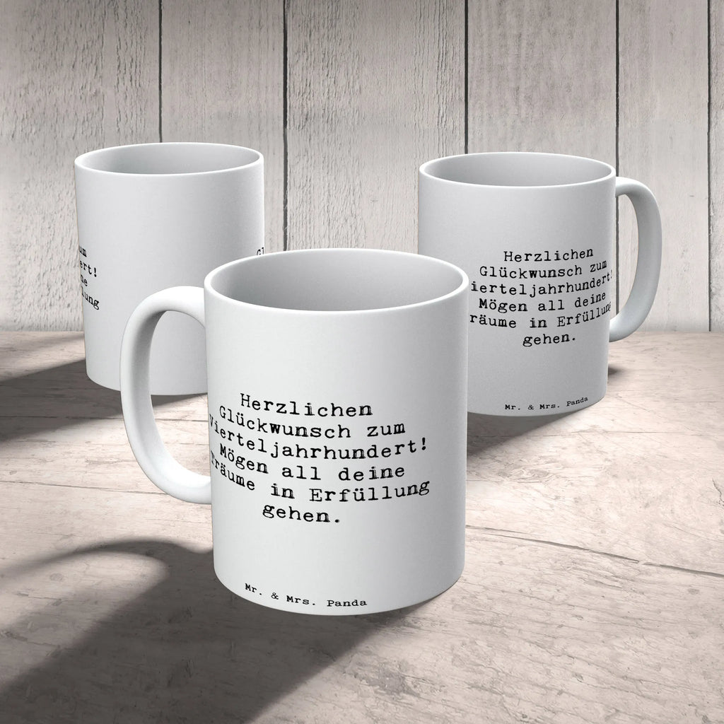 Mug Saying Herzlichen Glückwunsch zum Vierteljahrhundert! Mögen all deine Träume in Erfüllung gehen. Porzellantasse, Bürotasse, Tasse mit Motiven, Tasse mit Zitaten, Kaffeetasse, Teetasse, Keramiktasse, Tasse, Geschenktasse, Geburtstag, Geburtstagsgeschenk, Geschenk