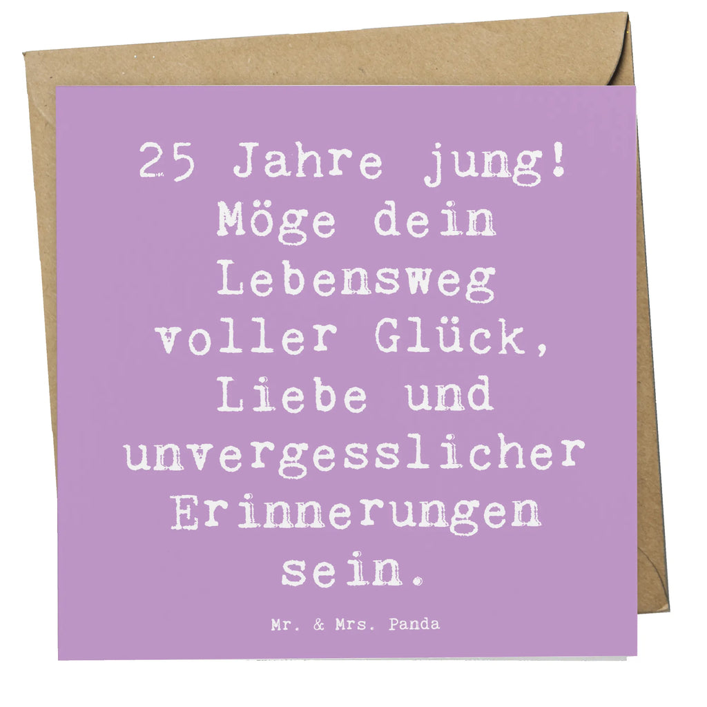 Deluxe Card Saying 25 Jahre jung! Möge dein Lebensweg voller Glück, Liebe und unvergesslicher Erinnerungen sein. Hochwertige Klappkarte, Karte, Glückwunschkarte, Hochzeitskarte, Geburtstagskarte, Hochwertige Grußkarte, Grußkarte, Einladungskarte, Klappkarte, Geburtstag, Geburtstagsgeschenk, Geschenk