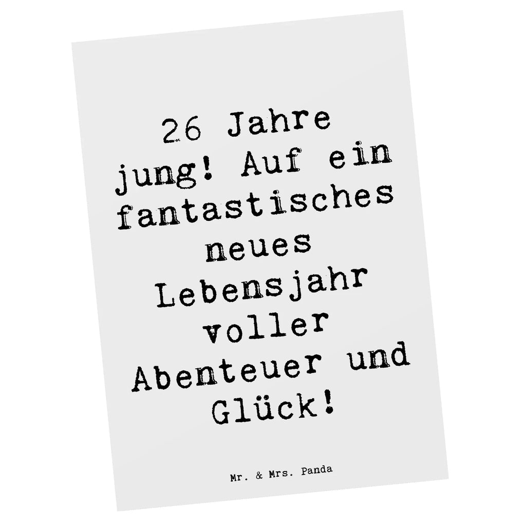 Postkarte Spruch 26. Geburtstag Karte, Geburtstagskarte, Ansichtskarten, Dankeskarte, Ansichtskarte, Postkarte, Grußkarte, Einladungskarten Geburtstag, Einladung, Geschenkkarte, Einladung Geburtstag, Einladungskarte, Geburtstag, Geburtstagsgeschenk, Geschenk