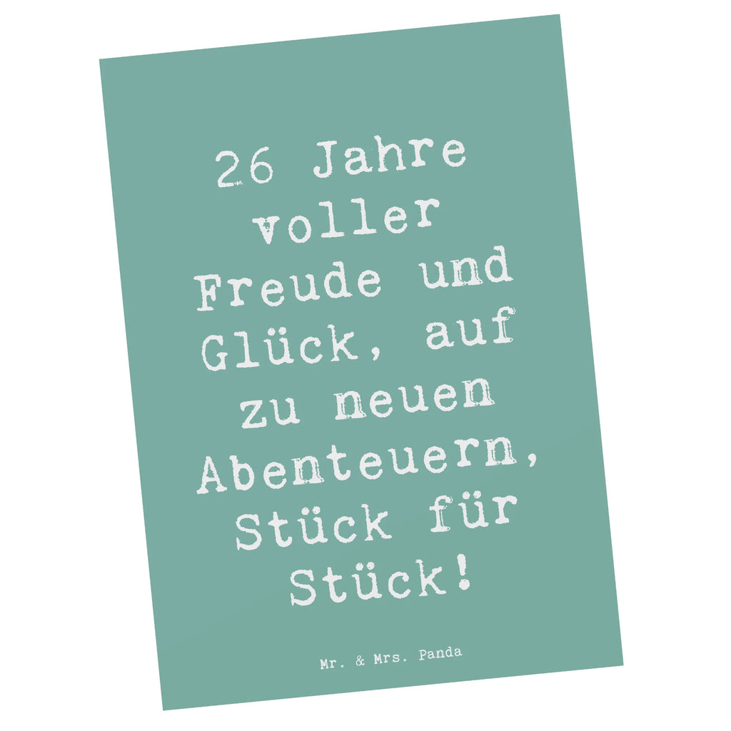 Postkarte Spruch 26. Geburtstag Abenteuer Einladung, Einladungskarte, Postkarte, Ansichtskarte, Grußkarte, Karte, Dankeskarte, Einladungskarten Geburtstag, Einladung Geburtstag, Geburtstagskarte, Ansichtskarten, Geschenkkarte, Geburtstag, Geburtstagsgeschenk, Geschenk