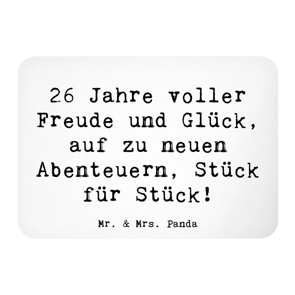 Magnet Saying 26 Jahre voller Freude und Glück, auf zu neuen Abenteuern, Stück für Stück! Notiz Magnet, Pinnwandmagnet, Motivmagnete, Souvenir Magnet, Kühlschrank Dekoration, Whiteboard Magnet, Kühlschrankmagnet, Dekomagnet, Geburtstag, Geburtstagsgeschenk, Geschenk