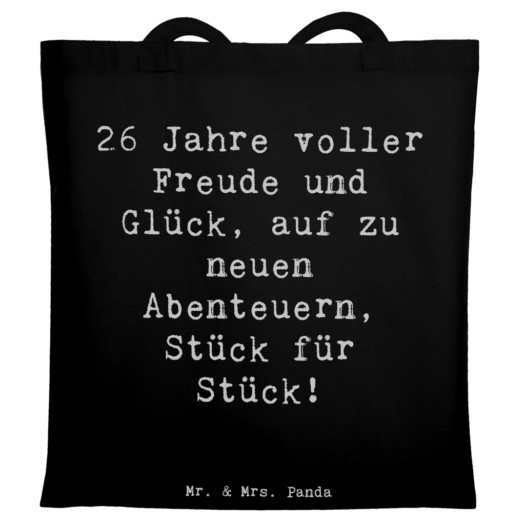 Tragetasche Spruch 26. Geburtstag Abenteuer Beuteltasche, Beutel, Einkaufstasche, Jutebeutel, Stoffbeutel, Tasche, Shopper, Umhängetasche, Strandtasche, Schultertasche, Stofftasche, Tragetasche, Badetasche, Jutetasche, Einkaufstüte, Laptoptasche, Geburtstag, Geburtstagsgeschenk, Geschenk