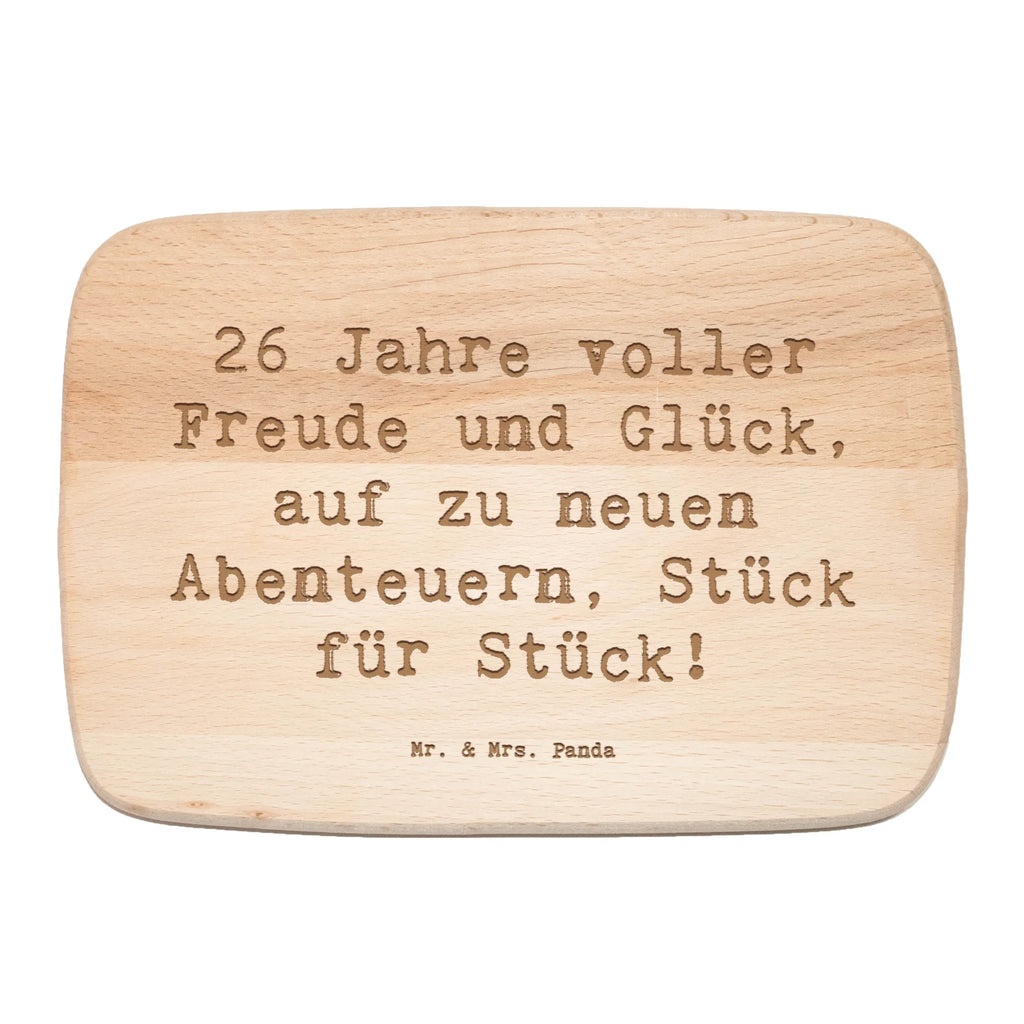 Serving board Saying 26 Jahre voller Freude und Glück, auf zu neuen Abenteuern, Stück für Stück! cutting board, Board, breakfast board, Birthday, celebration, party, birthday party, friends, family, birthday wish, birthday present, birthday cards, 18th birthday, 30th birthday, 40th, 50th, 60th, 70th, 80th, 90th, 90th., gift ideas, gifts for girlfriend, boyfriend, mom, dad, brother, sister, congratulations, funny, sayings, 1 year, money gifts, guest gifts, gifts online, gift basket, special gifts, unusual gifts, extraordinary gifts, gift package, original gifts, gift items, special birthday gifts