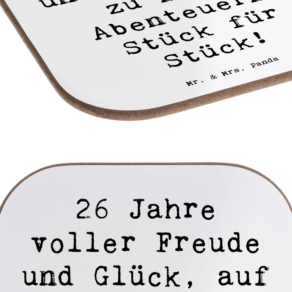 Square coaster Saying 26 Jahre voller Freude und Glück, auf zu neuen Abenteuern, Stück für Stück! Untersetzer, Untersetzer für Gläser, Holzuntersetzer, Tassen Untersetzer, Glasuntersetzer, Getränkeuntersetzer, Bierdeckel, Untersetzer Gläser, Untersetzer aus Holz, Untersetzer Design, Korkuntersetzer, Untersetzer Holz, Geburtstag, Geburtstagsgeschenk, Geschenk