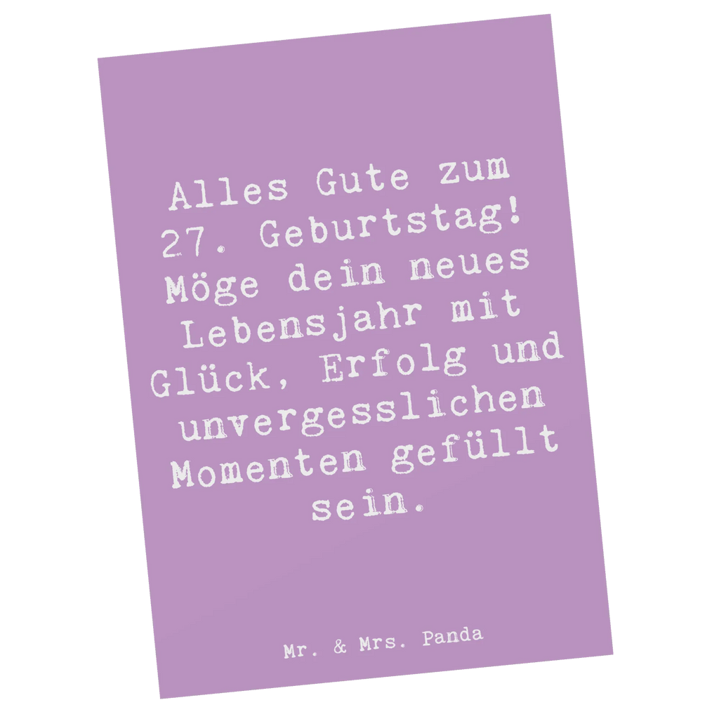 Postcard Saying Alles Gute zum 27. Geburtstag! Möge dein neues Lebensjahr mit Glück, Erfolg und unvergesslichen Momenten gefüllt sein. Dankeskarte, Karte, Postkarte, Einladungskarte, Einladungskarten Geburtstag, Ansichtskarten, Geschenkkarte, Einladung, Geburtstagskarte, Ansichtskarte, Grußkarte, Einladung Geburtstag, Geburtstag, Geburtstagsgeschenk, Geschenk