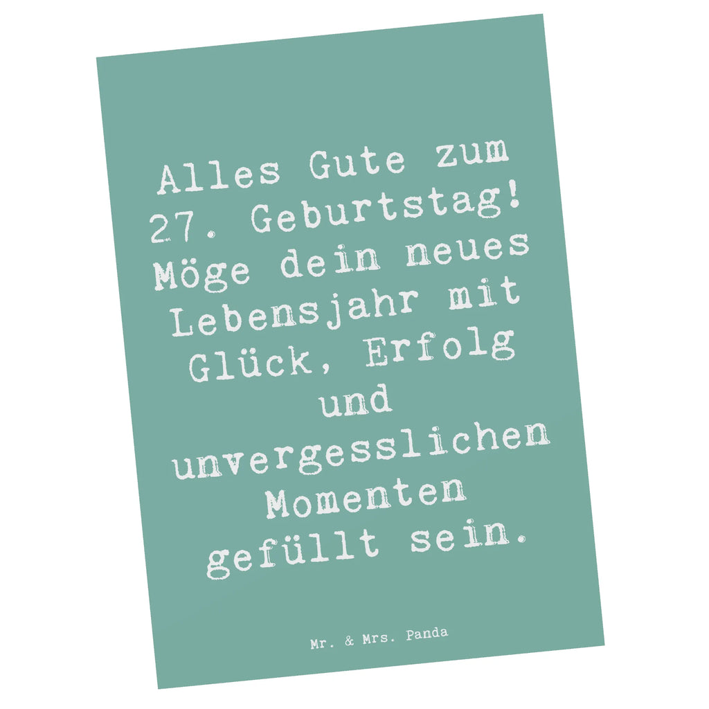 Postcard Saying Alles Gute zum 27. Geburtstag! Möge dein neues Lebensjahr mit Glück, Erfolg und unvergesslichen Momenten gefüllt sein. Dankeskarte, Karte, Postkarte, Einladungskarte, Einladungskarten Geburtstag, Ansichtskarten, Geschenkkarte, Einladung, Geburtstagskarte, Ansichtskarte, Grußkarte, Einladung Geburtstag, Geburtstag, Geburtstagsgeschenk, Geschenk