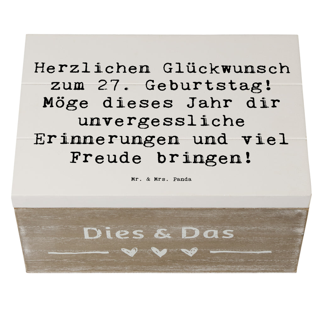 Holzkiste Spruch 27. Geburtstag Erinnerungskiste, Kiste, Schatulle, XXL, Holzkiste, Aufbewahrungsbox, Erinnerungsbox, Schatzkiste, Geschenkdose, Dekokiste, Truhe, Geschenkbox, Geburtstag, Geburtstagsgeschenk, Geschenk