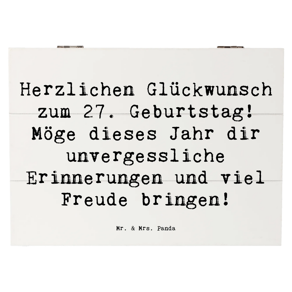Holzkiste Spruch 27. Geburtstag Erinnerungskiste, Kiste, Schatulle, XXL, Holzkiste, Aufbewahrungsbox, Erinnerungsbox, Schatzkiste, Geschenkdose, Dekokiste, Truhe, Geschenkbox, Geburtstag, Geburtstagsgeschenk, Geschenk