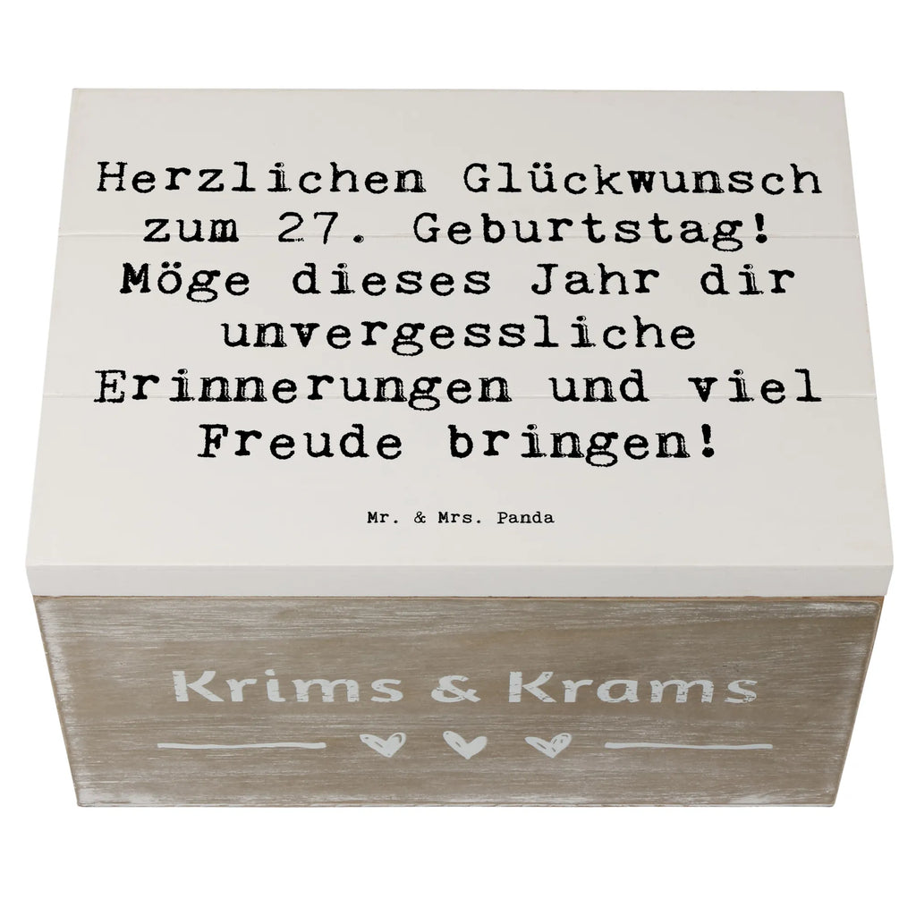 Holzkiste Spruch 27. Geburtstag Erinnerungskiste, Kiste, Schatulle, XXL, Holzkiste, Aufbewahrungsbox, Erinnerungsbox, Schatzkiste, Geschenkdose, Dekokiste, Truhe, Geschenkbox, Geburtstag, Geburtstagsgeschenk, Geschenk