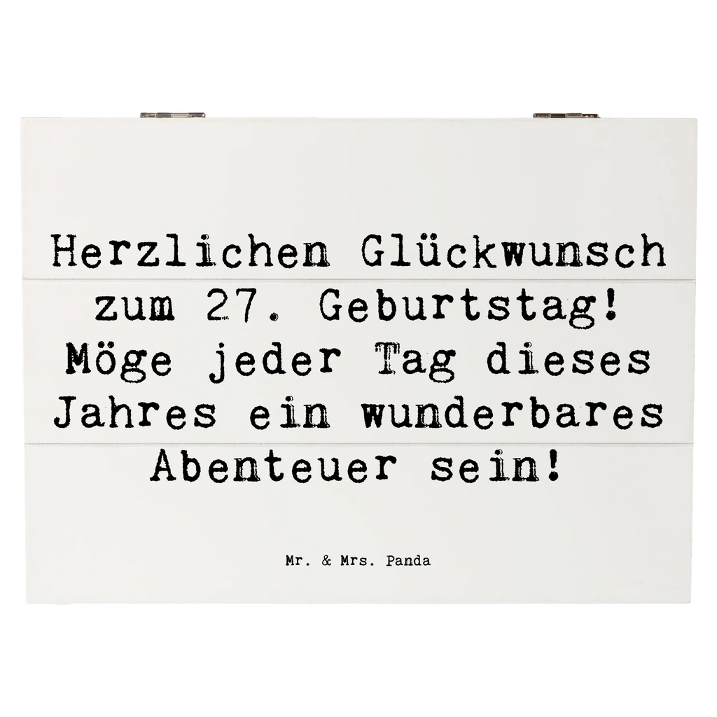Holzkiste Spruch 27. Geburtstag Abenteuer Geschenkdose, Truhe, Kiste, Erinnerungskiste, Schatzkiste, Holzkiste, Geschenkbox, Dekokiste, Aufbewahrungsbox, XXL, Erinnerungsbox, Schatulle, Geburtstag, Geburtstagsgeschenk, Geschenk