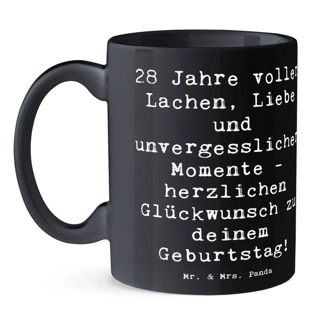 Mug Saying 28 Jahre voller Lachen, Liebe und unvergesslicher Momente - herzlichen Glückwunsch zu deinem Geburtstag! Porzellantasse, Tasse mit Zitaten, Kaffeetasse, Tasse, Bürotasse, Tasse mit Motiven, Teetasse, Keramiktasse, Geschenktasse, Geburtstag, Geburtstagsgeschenk, Geschenk