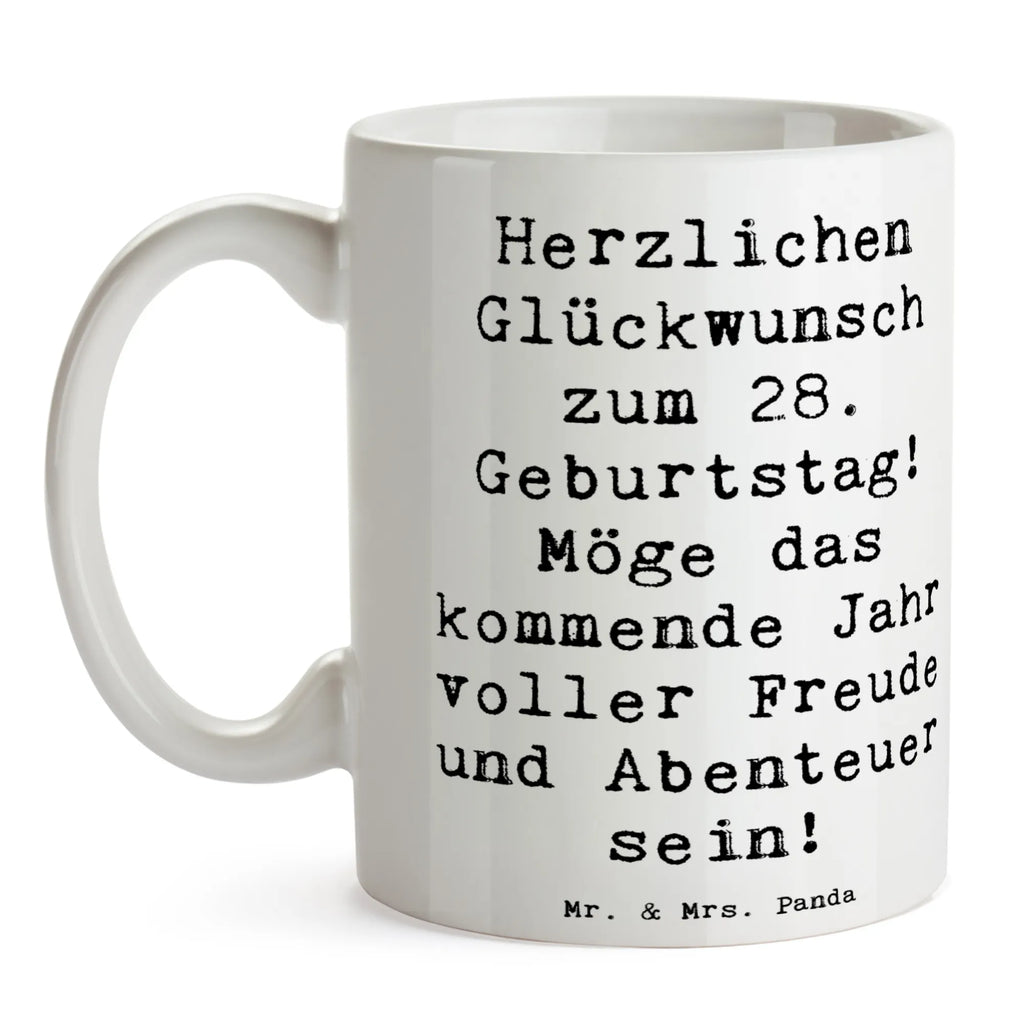 Mug Saying Herzlichen Glückwunsch zum 28. Geburtstag! Möge das kommende Jahr voller Freude und Abenteuer sein! Bürotasse, Teetasse, Keramiktasse, Porzellantasse, Tasse, Kaffeetasse, Tasse mit Zitaten, Geschenktasse, Tasse mit Motiven, Geburtstag, Geburtstagsgeschenk, Geschenk