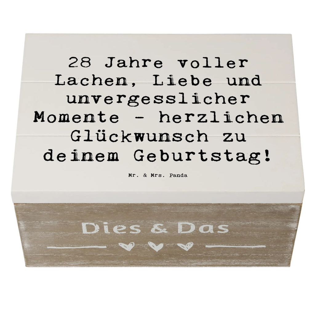 Wooden chest Saying 28 Jahre voller Lachen, Liebe und unvergesslicher Momente - herzlichen Glückwunsch zu deinem Geburtstag! Schatzkiste, Dekokiste, XXL, Geschenkdose, Schatulle, Aufbewahrungsbox, Truhe, Erinnerungsbox, Geschenkbox, Erinnerungskiste, Kiste, Holzkiste, Geburtstag, Geburtstagsgeschenk, Geschenk