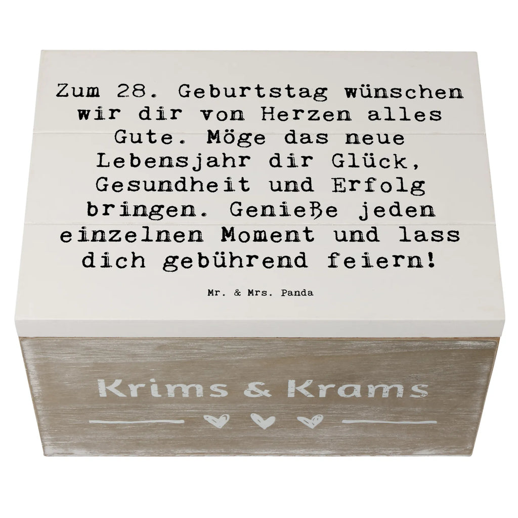 Holzkiste Spruch 28. Geburtstag Dekokiste, Geschenkdose, Geschenkbox, Erinnerungskiste, Schatulle, Schatzkiste, Erinnerungsbox, Aufbewahrungsbox, Holzkiste, XXL, Truhe, Kiste, Geburtstag, Geburtstagsgeschenk, Geschenk
