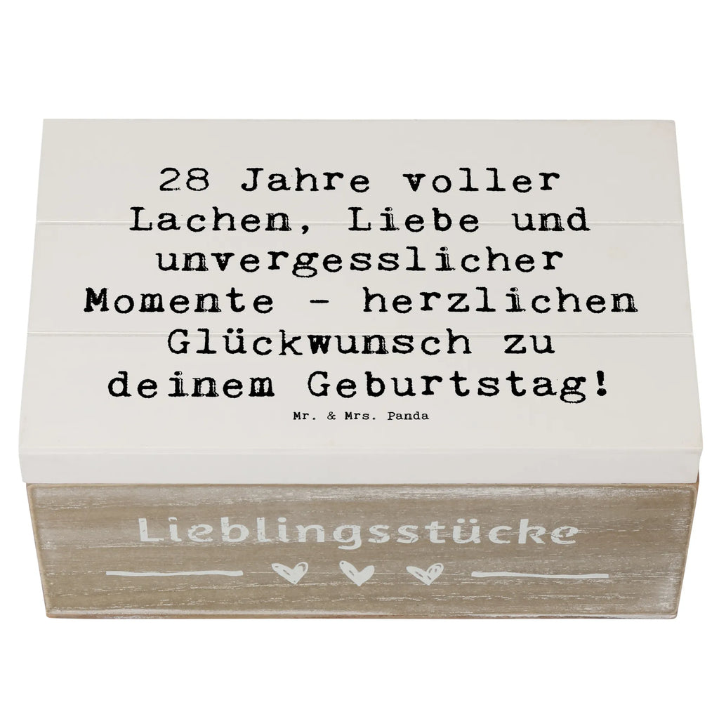 Wooden chest Saying 28 Jahre voller Lachen, Liebe und unvergesslicher Momente - herzlichen Glückwunsch zu deinem Geburtstag! Schatzkiste, Dekokiste, XXL, Geschenkdose, Schatulle, Aufbewahrungsbox, Truhe, Erinnerungsbox, Geschenkbox, Erinnerungskiste, Kiste, Holzkiste, Geburtstag, Geburtstagsgeschenk, Geschenk