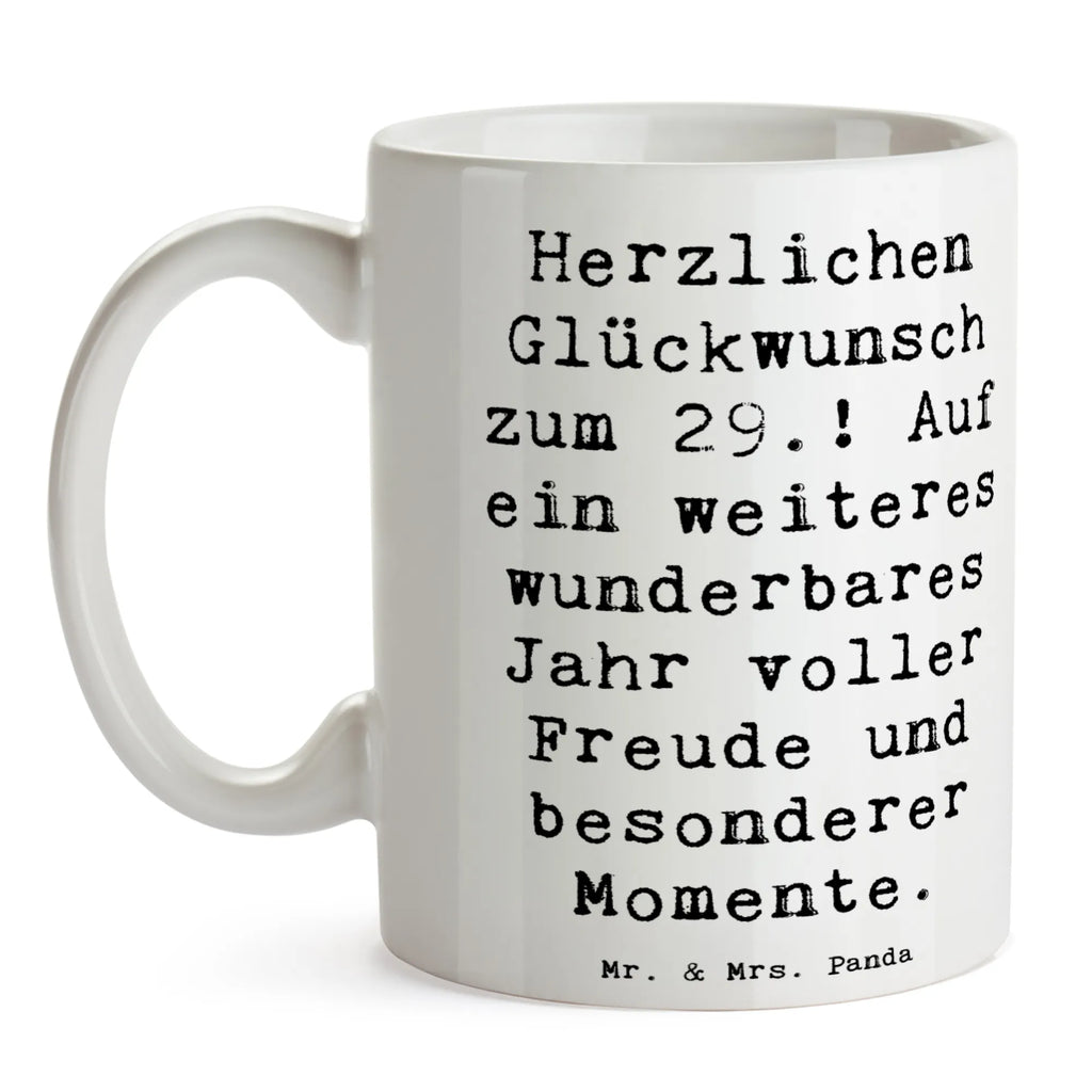 Tasse Spruch 29. Geburtstag Tasse mit Motiven, Geschenktasse, Keramiktasse, Teetasse, Tasse, Kaffeetasse, Porzellantasse, Tasse mit Zitaten, Bürotasse, Geburtstag, Geburtstagsgeschenk, Geschenk