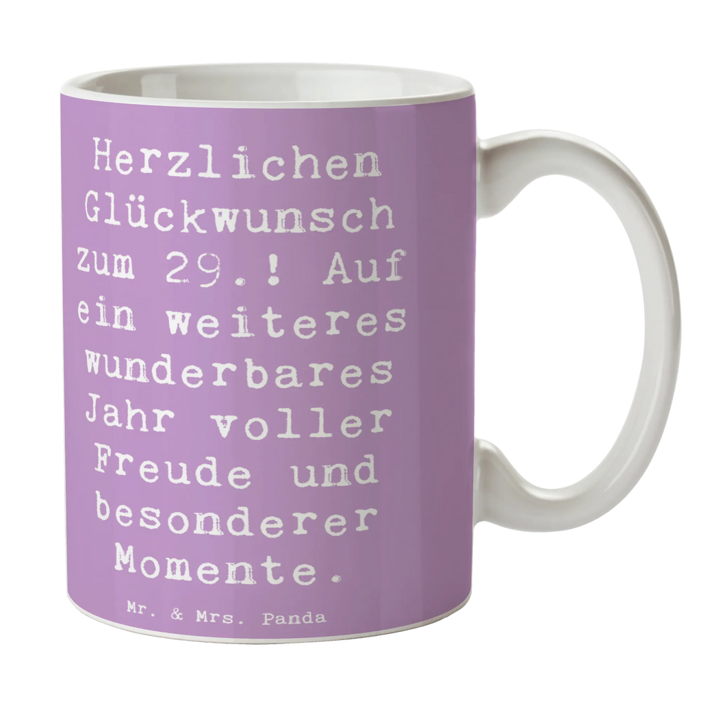 Tasse Spruch 29. Geburtstag Tasse mit Motiven, Geschenktasse, Keramiktasse, Teetasse, Tasse, Kaffeetasse, Porzellantasse, Tasse mit Zitaten, Bürotasse, Geburtstag, Geburtstagsgeschenk, Geschenk