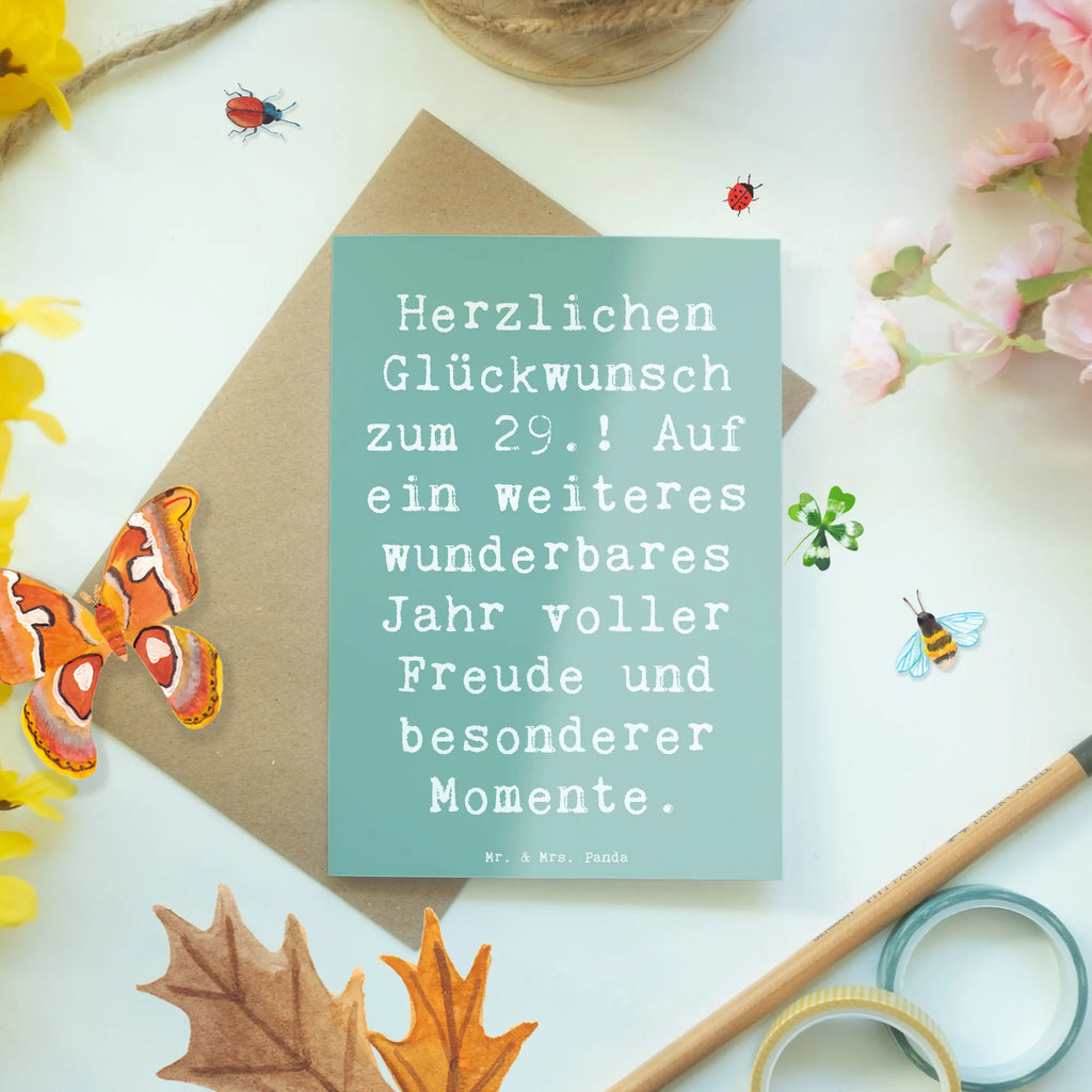 Greetings card Saying Herzlichen Glückwunsch zum 29.! Auf ein weiteres wunderbares Jahr voller Freude und besonderer Momente. Geburtstagskarte, Hochzeitskarte, Einladungskarte, Klappkarte, Glückwunschkarte, Karte, Ansichtskarten, Grußkarte, Geburtstag, Geburtstagsgeschenk, Geschenk