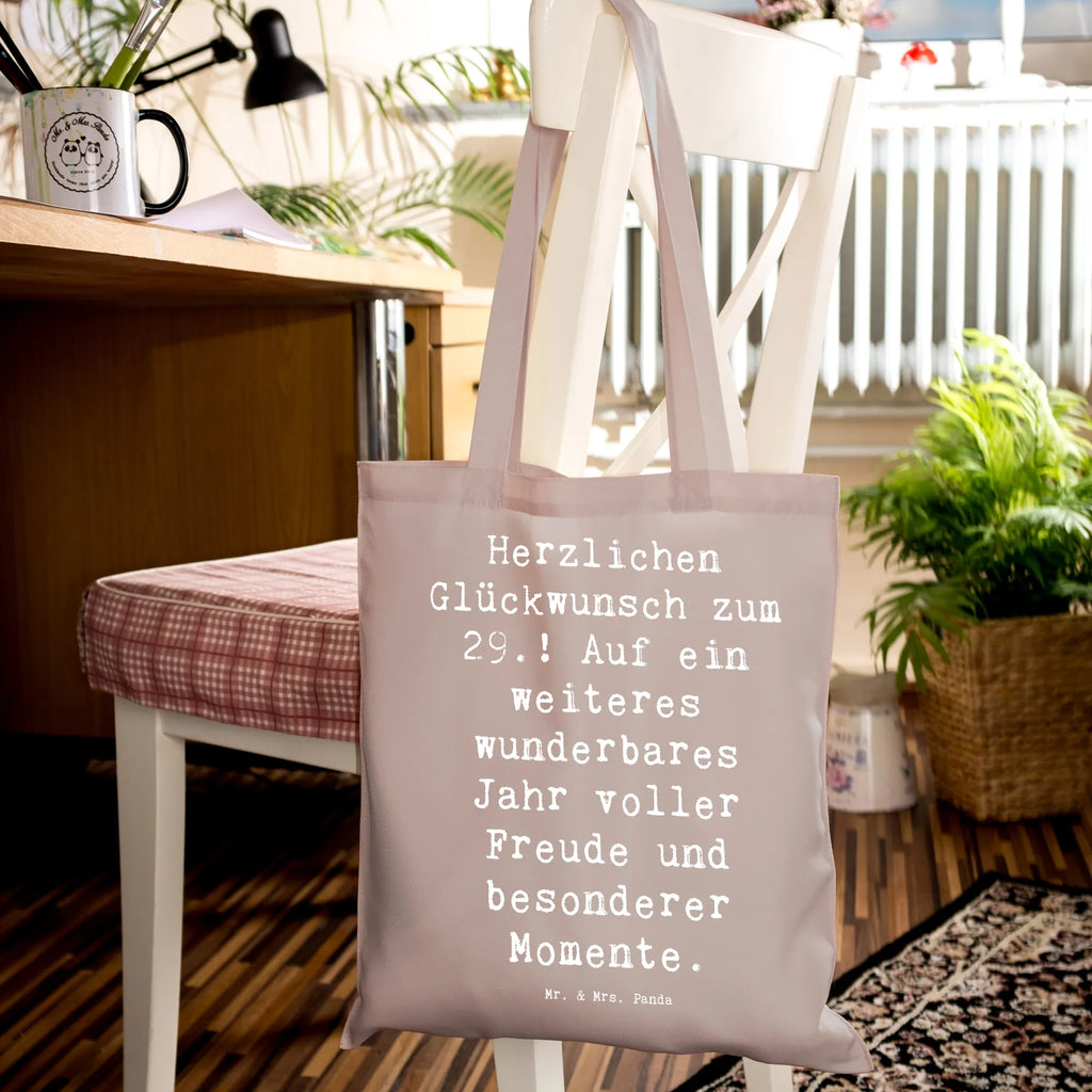 Tragetasche Spruch 29. Geburtstag Beuteltasche, Beutel, Einkaufstasche, Jutebeutel, Stoffbeutel, Tasche, Shopper, Umhängetasche, Strandtasche, Schultertasche, Stofftasche, Tragetasche, Badetasche, Jutetasche, Einkaufstüte, Laptoptasche, Geburtstag, Geburtstagsgeschenk, Geschenk