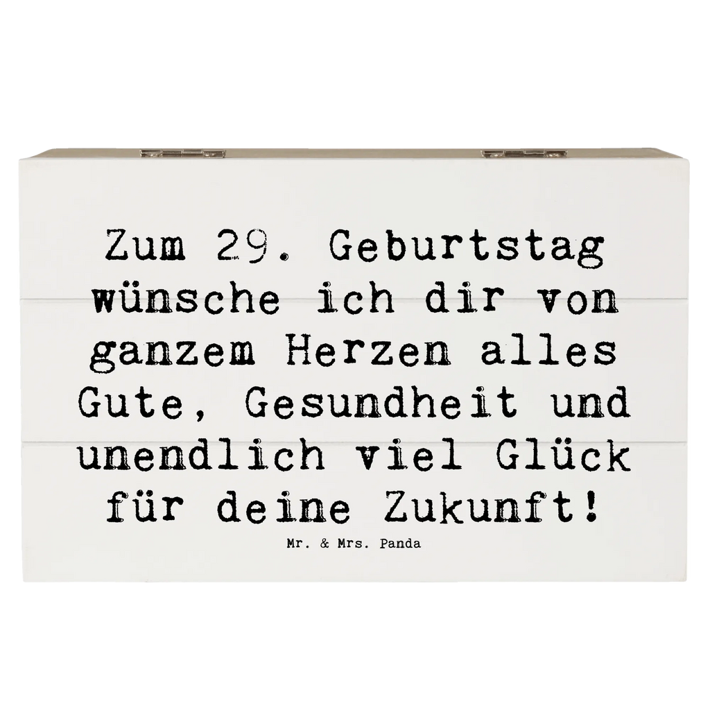Holzkiste Spruch 29. Geburtstag Wünsche XXL, Schatulle, Geschenkbox, Erinnerungsbox, Geschenkdose, Schatzkiste, Holzkiste, Dekokiste, Kiste, Aufbewahrungsbox, Erinnerungskiste, Truhe, Geburtstag, Geburtstagsgeschenk, Geschenk