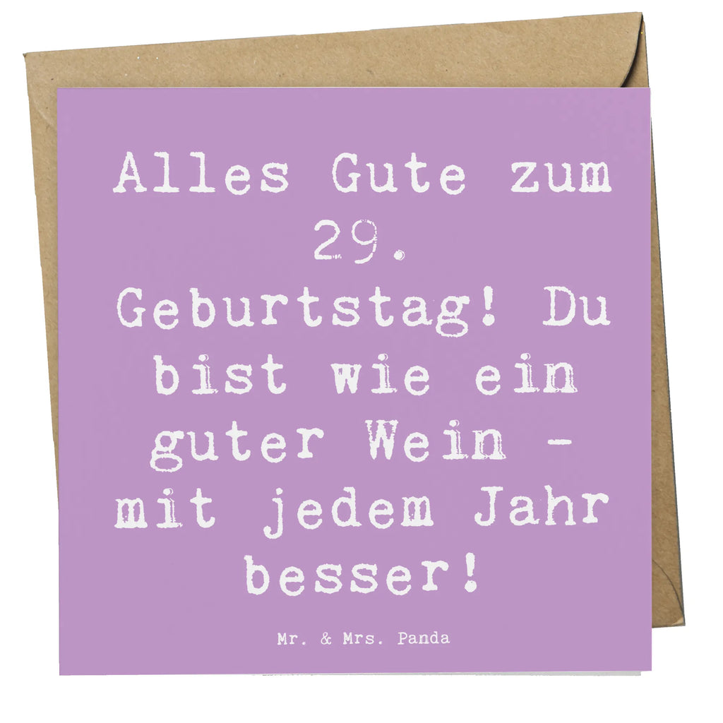 Deluxe Card Saying Alles Gute zum 29. Geburtstag! Du bist wie ein guter Wein - mit jedem Jahr besser! Klappkarte, Hochwertige Grußkarte, Einladungskarte, Karte, Geburtstagskarte, Grußkarte, Hochwertige Klappkarte, Glückwunschkarte, Hochzeitskarte, Geburtstag, Geburtstagsgeschenk, Geschenk