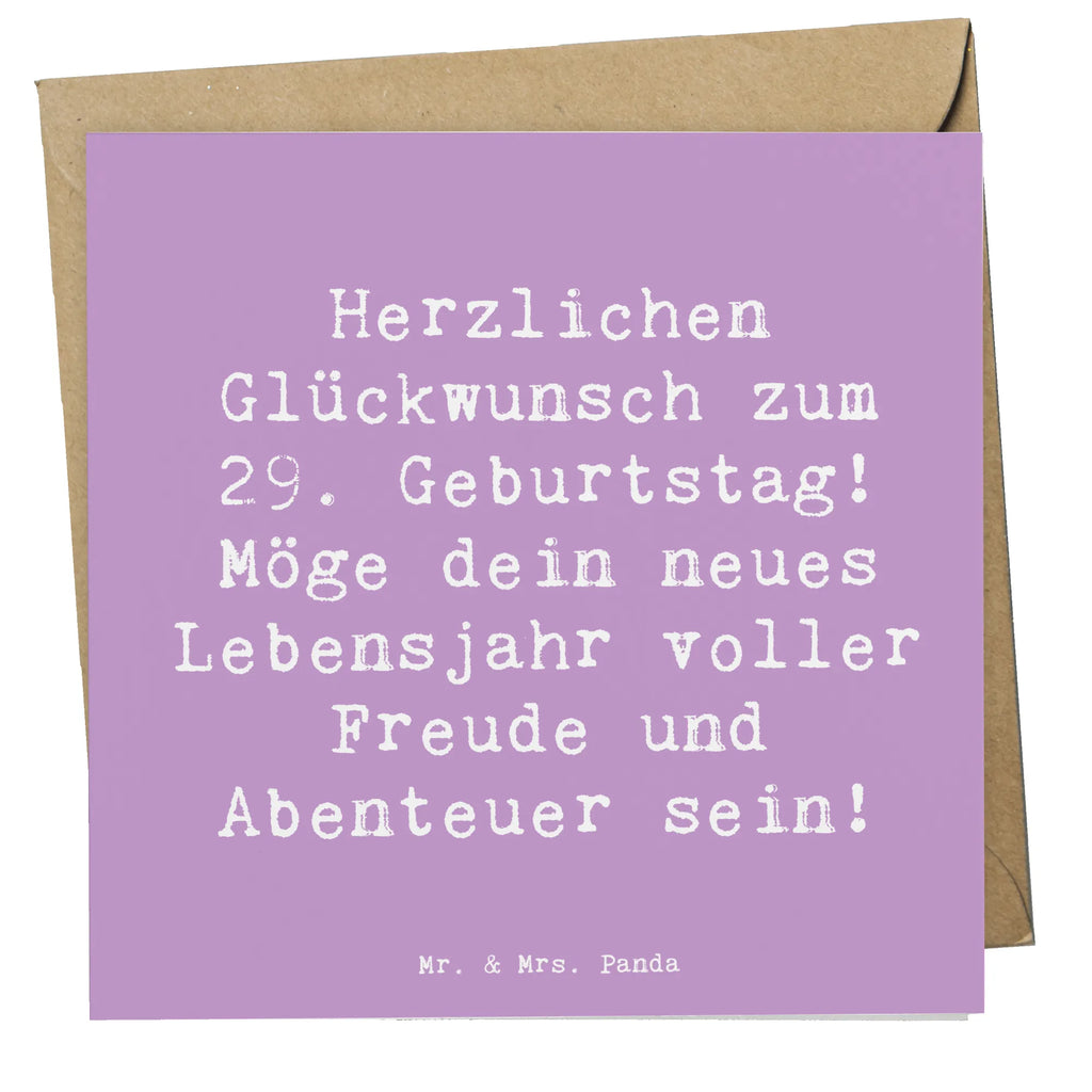 Deluxe Karte Spruch 29. Geburtstag Glückwunsch Karte, Hochwertige Klappkarte, Grußkarte, Klappkarte, Glückwunschkarte, Hochwertige Grußkarte, Einladungskarte, Hochzeitskarte, Geburtstagskarte, Geburtstag, Geburtstagsgeschenk, Geschenk