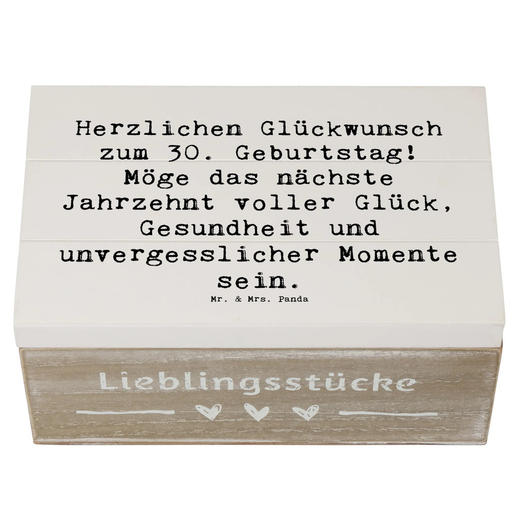 Wooden chest Saying Herzlichen Glückwunsch zum 30. Geburtstag! Möge das nächste Jahrzehnt voller Glück, Gesundheit und unvergesslicher Momente sein. Schatulle, Erinnerungskiste, Geschenkbox, Aufbewahrungsbox, Kiste, Schatzkiste, Truhe, Erinnerungsbox, Holzkiste, Dekokiste, Geschenkdose, XXL, Geburtstag, Geburtstagsgeschenk, Geschenk