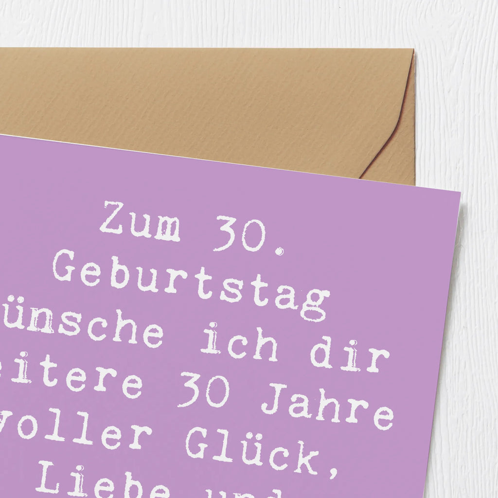 Deluxe Karte Spruch 30. Geburtstag Glück Karte, Grußkarte, Hochwertige Klappkarte, Glückwunschkarte, Klappkarte, Geburtstagskarte, Hochzeitskarte, Einladungskarte, Hochwertige Grußkarte, Geburtstag, Geburtstagsgeschenk, Geschenk