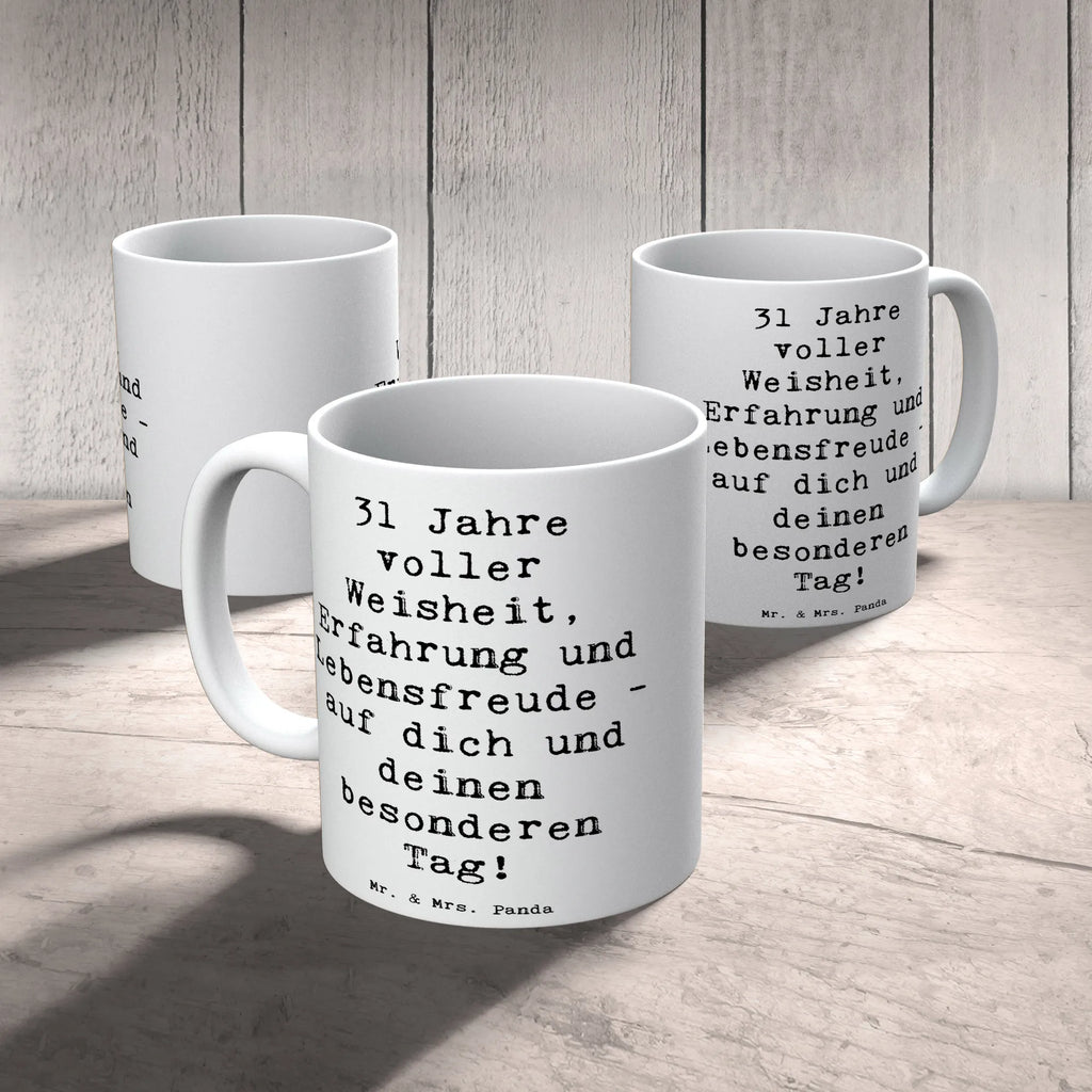 Tasse Spruch 31. Geburtstag Weisheit Teetasse, Bürotasse, Tasse mit Zitaten, Porzellantasse, Keramiktasse, Tasse mit Motiven, Geschenktasse, Tasse, Kaffeetasse, Geburtstag, Geburtstagsgeschenk, Geschenk
